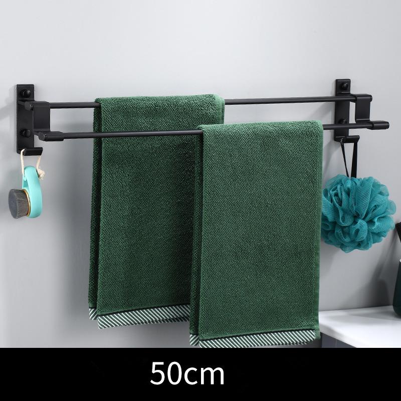 

Вешалка для полотенец Tuqiu настенная 30-50 см вешалка для полотенец для ванной комнаты алюминиевая черная вешалка для полотенец матовый черный держатель для полотенец
