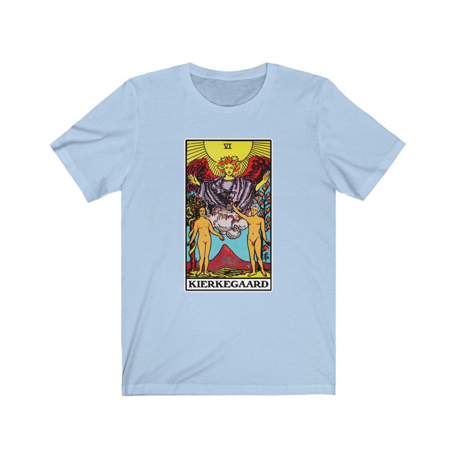 Kierkegaard and Regine The Lovers Tarot Philosophy T-shirt L