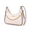 Michael Kors Wilma Minimalistická jednobarevná kožená taška přes rameno Crossbody Malé dámské tašky Krémová 35H3G3WC5L-LTCREAM