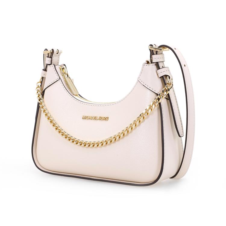 Michael Kors Wilma Minimalistická jednobarevná kožená taška přes rameno Crossbody Malé dámské tašky Krémová 35H3G3WC5L-LTCREAM