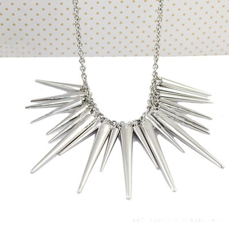 Pendant Necklace Jewelry Studded Punk Necklace