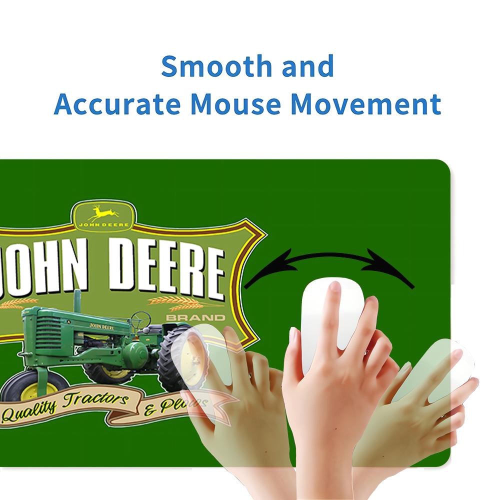 John Deere Tractors Plows Large Gaming Mouse Pad Nonslip Rubber Base Waterproof Desk Mat For Office Pc Laptop