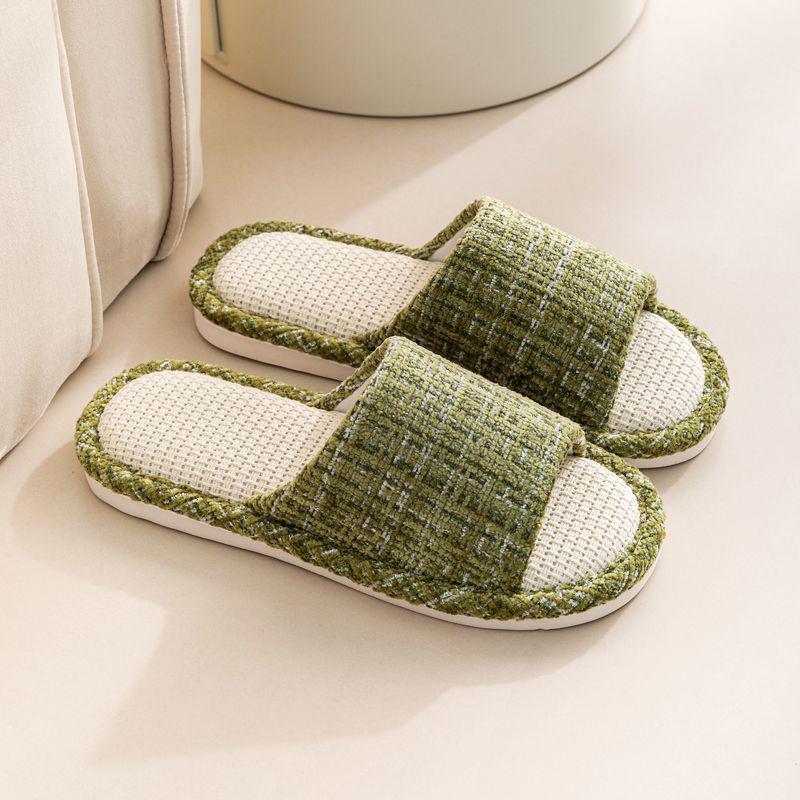 Damen Baumwolle & Leinen Hausschuhe - Rutschfest für Frühling & Herbst