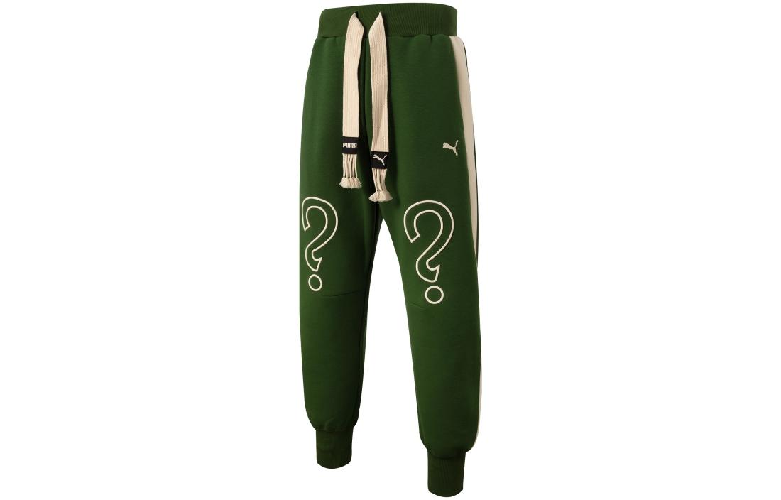PUMA X Staffonly X Monopoly Casual Pants Unisex Mist Green Moderate Cuffed Pants 539890-80 XS
