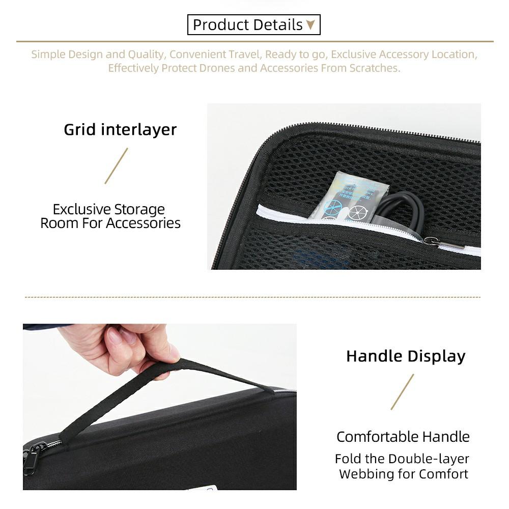 Carrying Case for DJI Flip + RC-2 Remote Controller Storage Bag RC Drone EVA Protective Bag