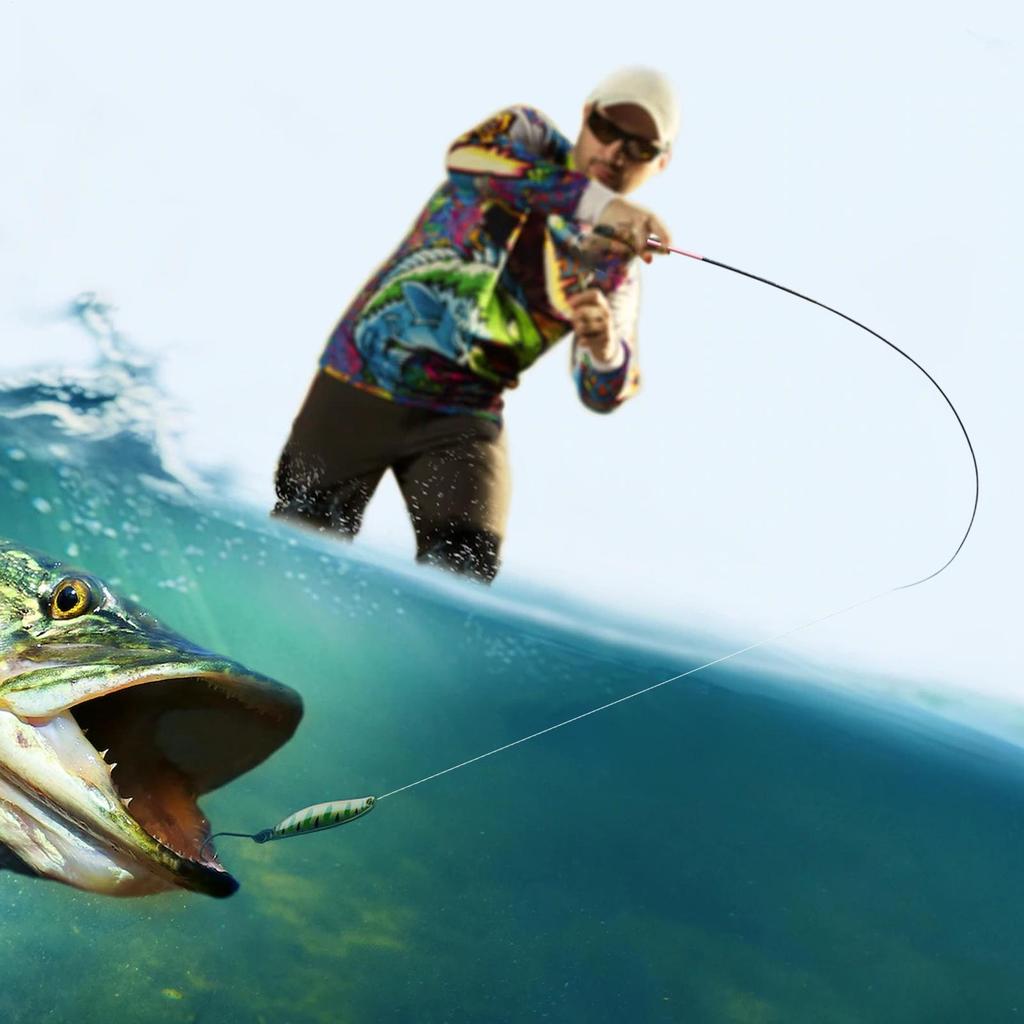 Compact and Durable Short Section Mini Fishing Rod Built-in Precision Ceramic Guide Ring System Reduce Frictional Heat Tool