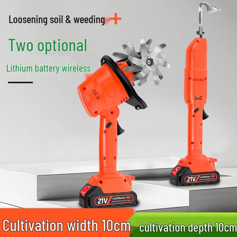 Portable Lithium Battery Handheld Tiller for Garden and Field Soil Loosening and Grass Digging