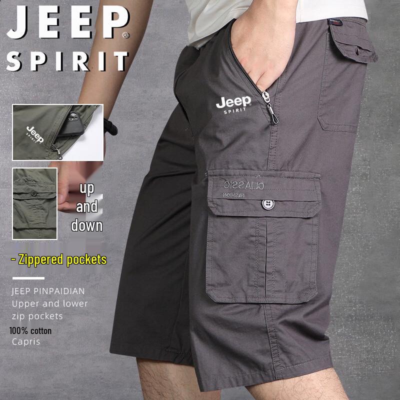 JEEP SPIRIT Men s Summer Cotton Cargo Shorts 5XL