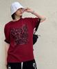 Nasttingijeubeleoldaenmi Geometry Lettering Tee_Burgundy