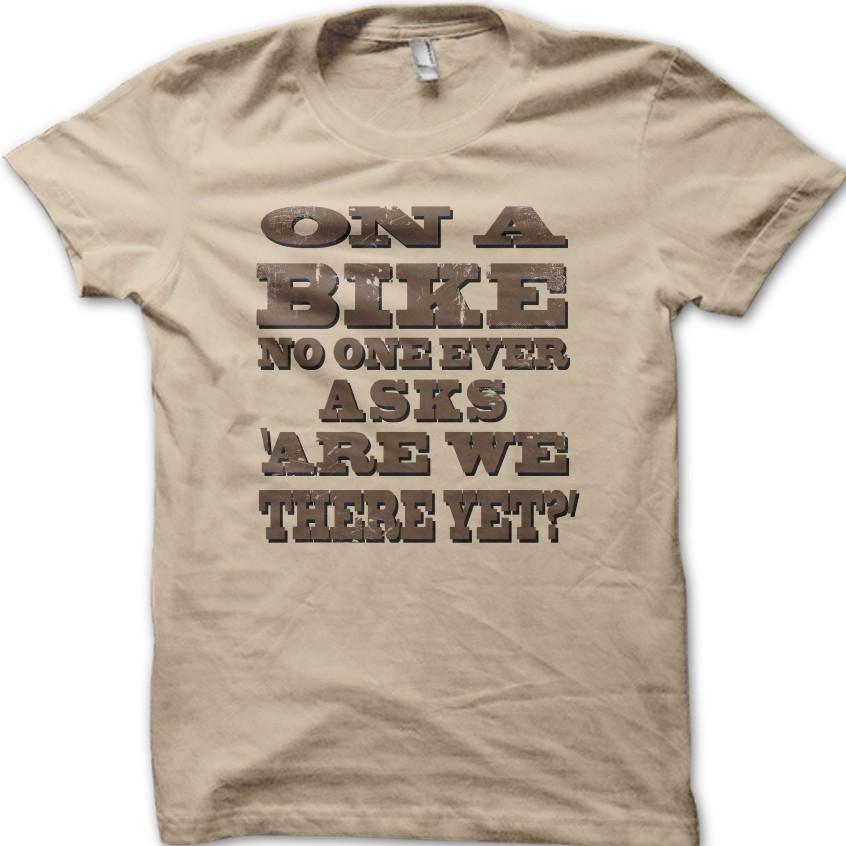 Are We There Yet Biker Motorcycle Classic Vintage Biker T-Shirt 06097 S разноцветный