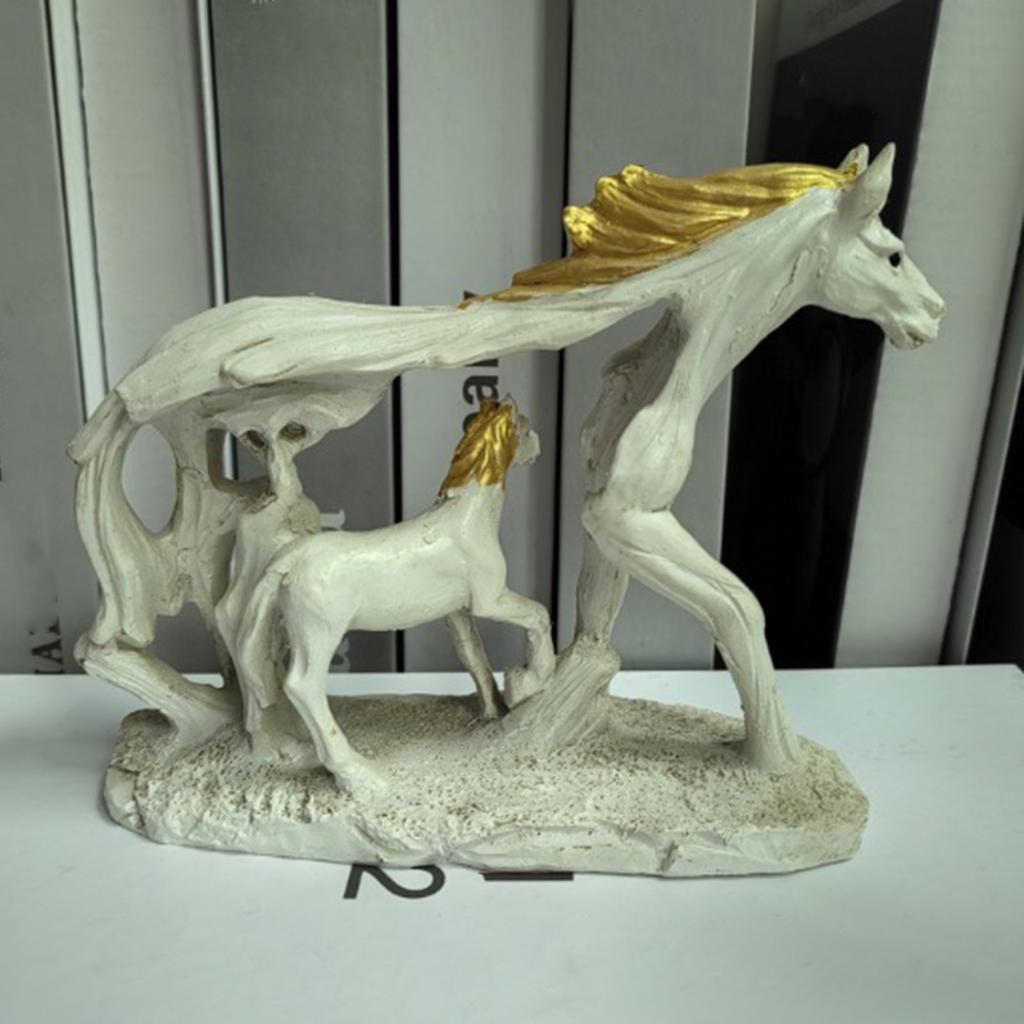 Pryskyřičná soška indického koně Stolní ozdoba Řemesla Zvířecí socha Miniatury Dekorace na stůl pro domácí kancelář Hračka Dárek pro děti