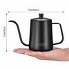 MERMOO YILAN Coffee Drip Pot for 2-3 People, 600ml, with Lid, Popular Stainless Steel Narrow Spout, Coffee Kettle (Silver)