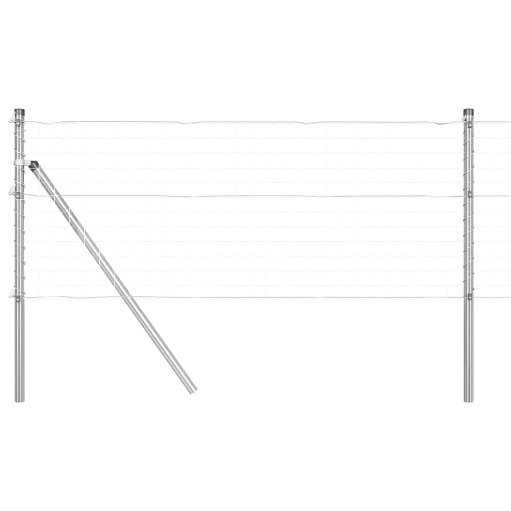 Embedded Fence Post Set 13 Pcs Silver