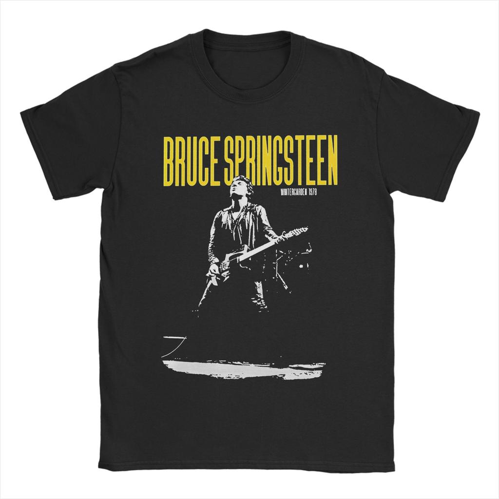 Bruces Springsteens  The E Street Band Tour T Shirts Pure Cotton Vintage T-Shirts Crewneck Tee Shirt Short Sleeve Tops Plus Size
