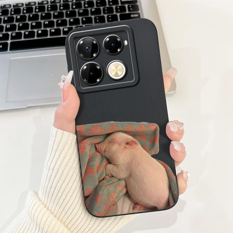 Soft TPU Candy Silicone Phone Case For Infinix Note 40 Pro Plus Note 40 4G 5G Back Cover Note40 4G Bumper Flower Girl Fashion