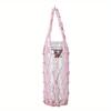 Borsa a rete per tazza d'acqua portatile Copertura per borraccia Manicotto per tazza Custodia Borsa visibile Campeggio all'aperto Rete portaombrello Accessorio per tazza