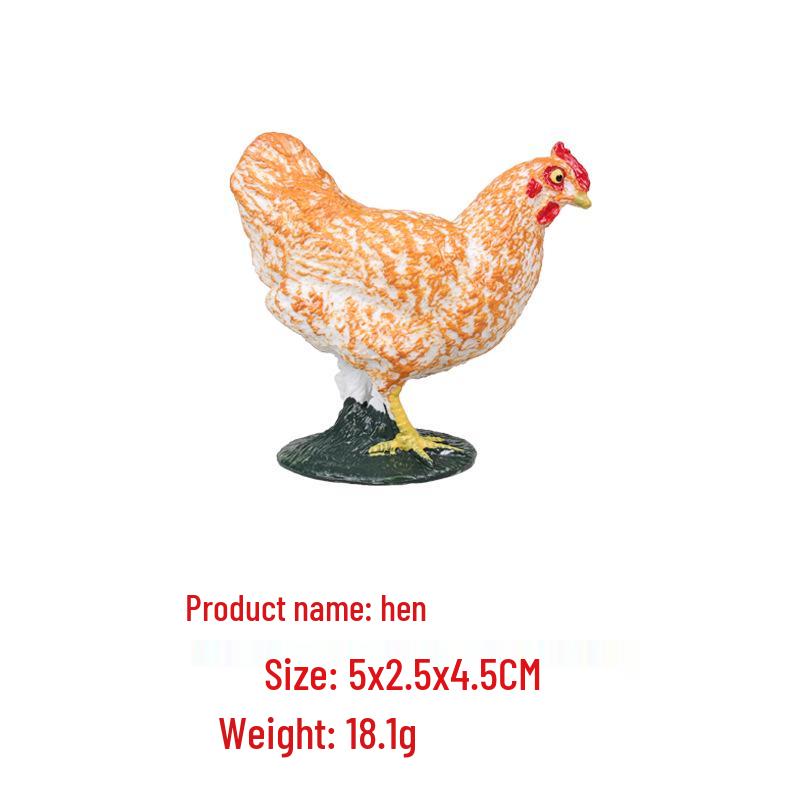 Farm Animal Figurine Set: Cow, Sheep, Chicken, Duck, Goose, Pig, Dog - Early Education Toy