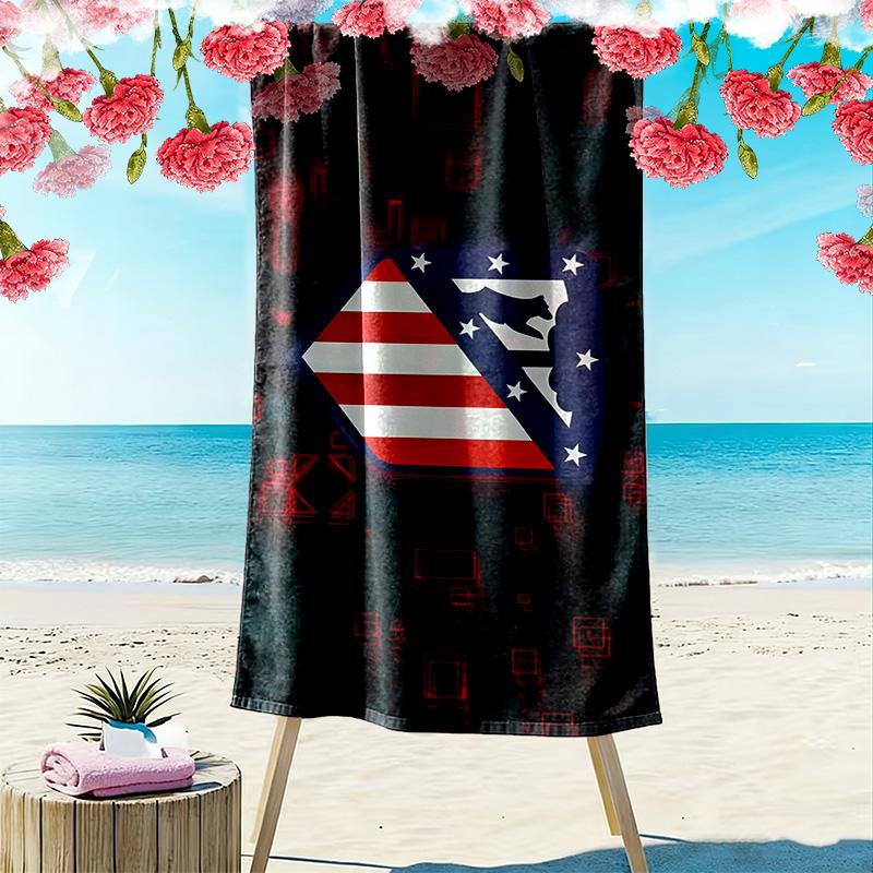 Club Atletico de Madrid Print Beach Towel, Large Soft Quick Dry Towel for Beach Camping Swimming