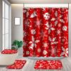 1 Set Merry Christmas Shower Curtain Set For Bathroom Decor Shower Curtains 180x180cm Christmas Decorations For Christmas Gift