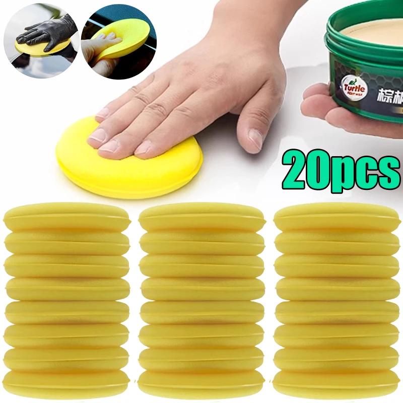 5/20 ks Auto Kulaté Voskovací Leštící Houbičky Pěnové Aplikační Podložky Houbičky na Vytvrzování a Leštění Aplikátor Čištění Leštění Laku