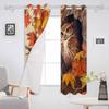Autumn Maple Owl Blackout Curtains For Living Room Bedroom Window Treatment Blinds Drapes