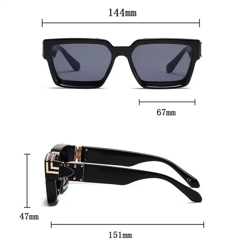 Square Oversized Millionaire Fashion Glasses Luxury Sunglasses For Men Vintage Sunglasses Women Fashion Glasses
