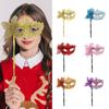 Benátská maska motýla pro ženy Maškarní maska Halloweenská párty maska s držákem Půlmaska Mardi Gras maska