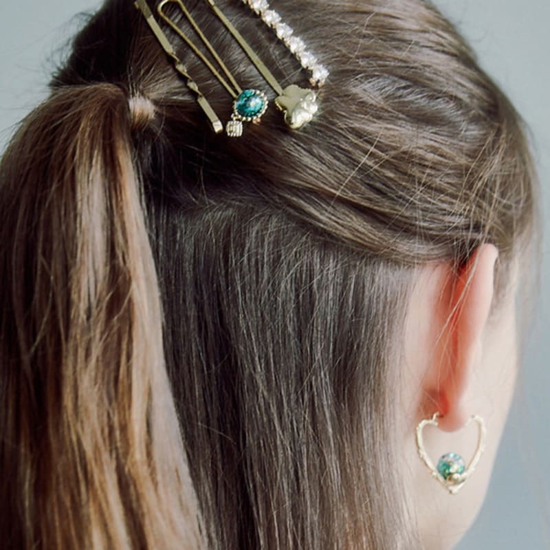 

luvinball Balloon Snowball Hairpin SET(4pcs) Green