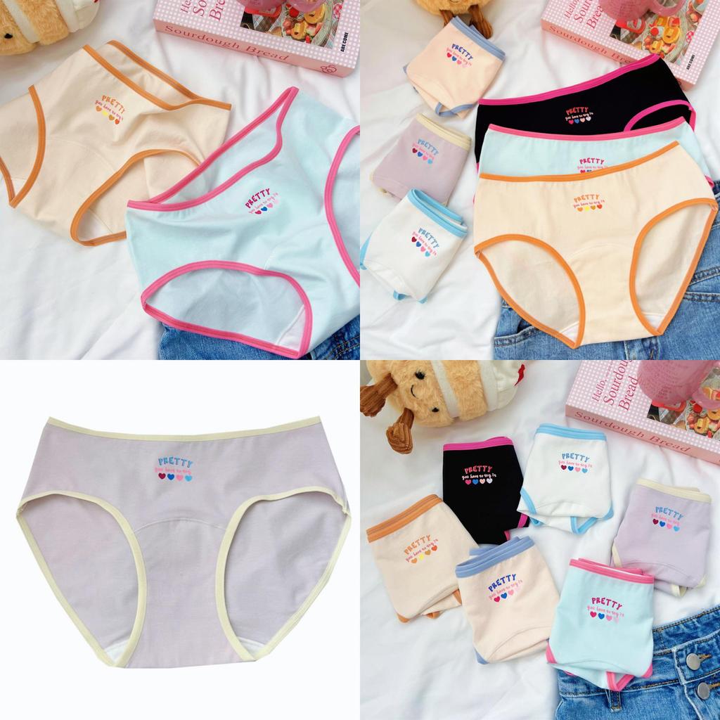 N8622 Sweetheart Womens Cotton Underwear Stylish Colorful Triangle Panties Breathable Antibacterial Design For All Seasons