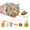 Cat Ceramic Coasters Cork Bottom Coffee Coaster Non-Slip Durable Heat Insulation Mats Home and Decoration Kitchen Utensils