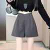 Shorts pour femmes en tweed pailleté taille haute à jambes larges - Mode Automne/Hiver 2025