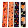 Halloween Themed Ribbon Halloween Wired Edge Ribbons Bat Spider Pumpkin Witch Hat Skull Decorative Ribbon for Diy Craft Floral