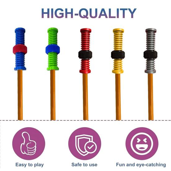 1/10Pcs Nut Decompression Pencil Stress Relief Threaded Pencil Kids Adults Students School Work Anxiety Relief Silent Calming Rotating Nut