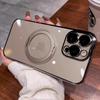 Applicable to iPhone17 super magnetic mobile phone case Apple 16 proma electroplating rotating bracket high transparency protective case