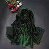 LaMaxPa 2019 New Soft Women Gradient Silk Scarf Autumn Winter Long Bandana Shawls and Wraps Female Hijab Luxury Echarpe Pashmina