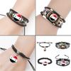 Handcrafted Black Syrian Flag Bracelet Showcasing Unique Craftsmanship and Cultural Identity for Fashion Enthusiasts