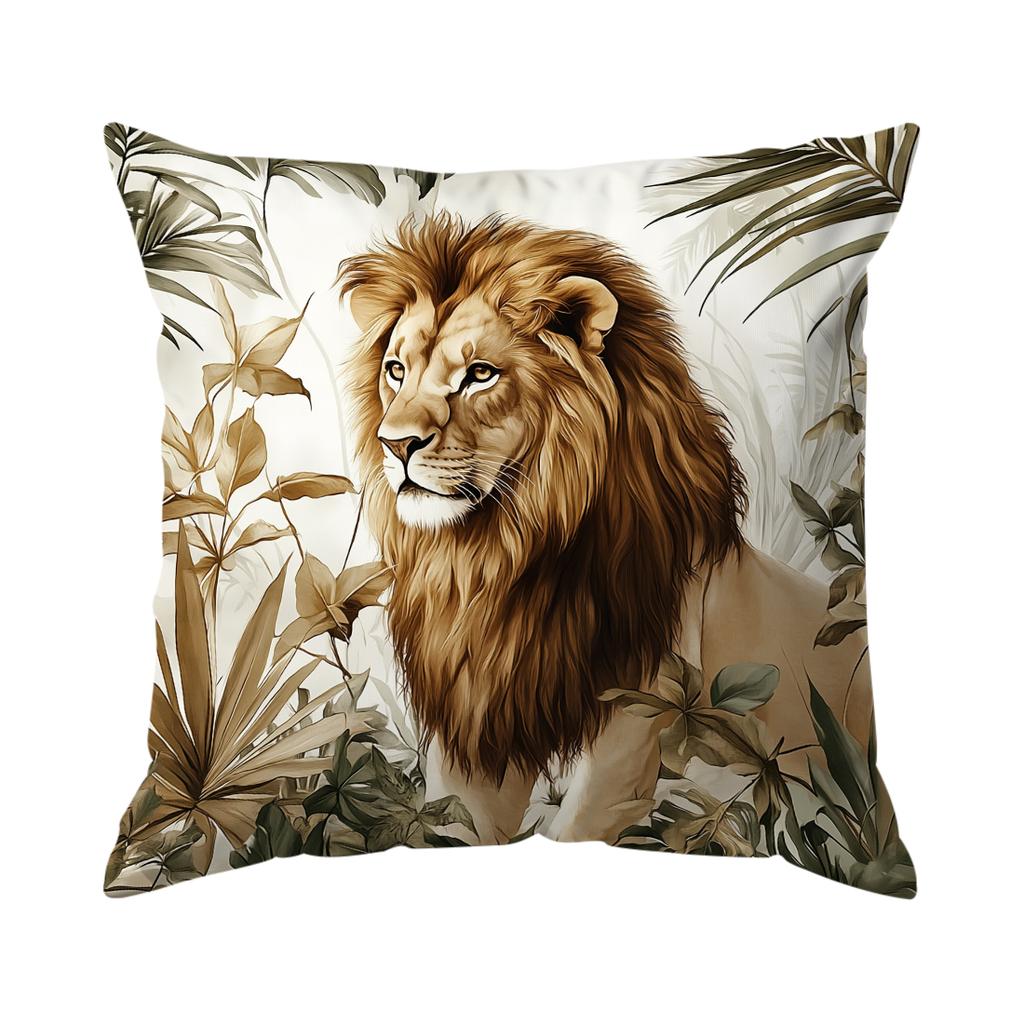 Home Decor Wild Animals In Tropical Jungle Pillow Covers Pattern Cushion Cover Suitable for Sofa Bedroom Car Pillow Cover
