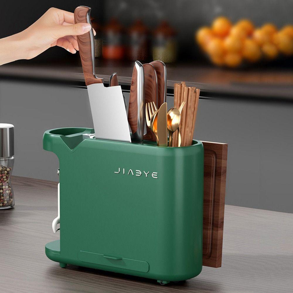 

Draining Knives Cutting Board Rack Plastic Integrated Storage Rack for Home