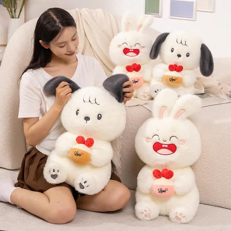 

35/45cm Cute Plush Toy Stuffed Toy Rabbit Puppy Hug Cake Doll Babies Sleeping Companion Cute Plush Dog Doll Children s Gift 35cm
