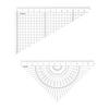 Concise Ruler Color Triangle Ruler Set 15cm Clear 118411