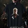 Black Myth Wukong Retro 90's Men's T-shirt Black Myth Wukong Games Unisex Summer Short Sleeve Cotton T-shirt Tops