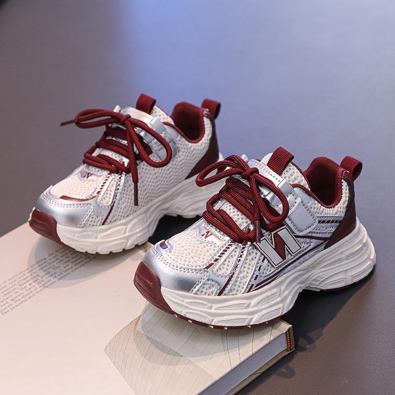 Popular spring 2025 new children's sports shoes soft sole non-slip baby girl casual shoes boys mesh single shoes