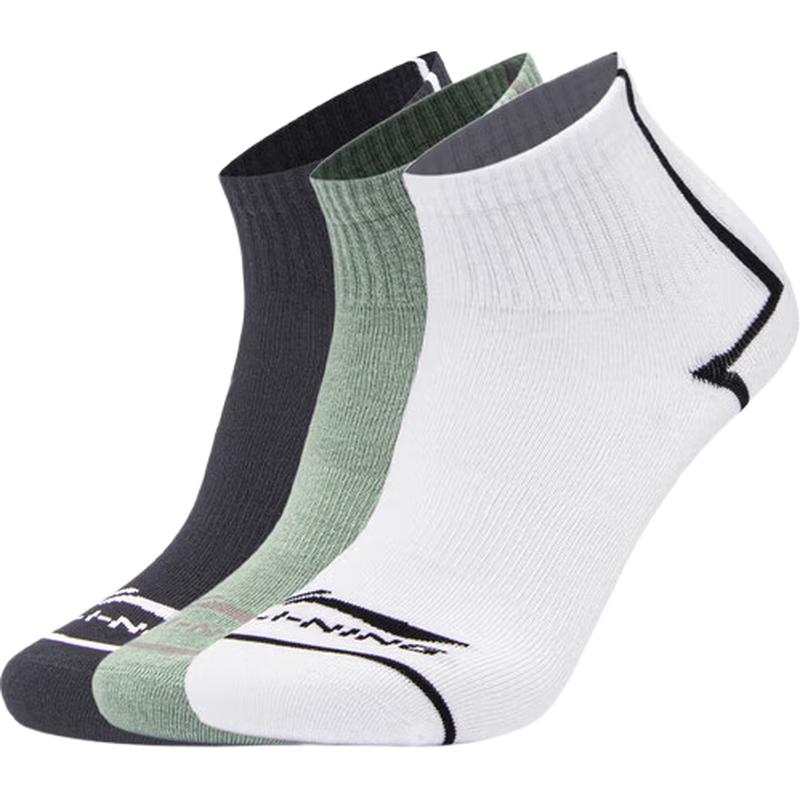 Li-Ning AWSU413 Unisex Athletic Short Socks (3-Pair Pack) XL