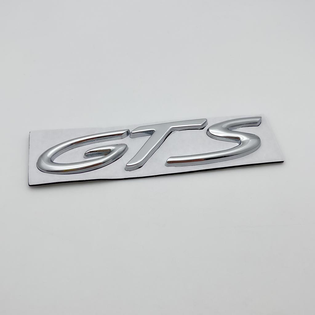 1pcs Metal GTS Letter Sticker Car Rear Emblem Fender Side Rear Tail Trunk Badge Sticker Styling Accessories For 911 718 928 901