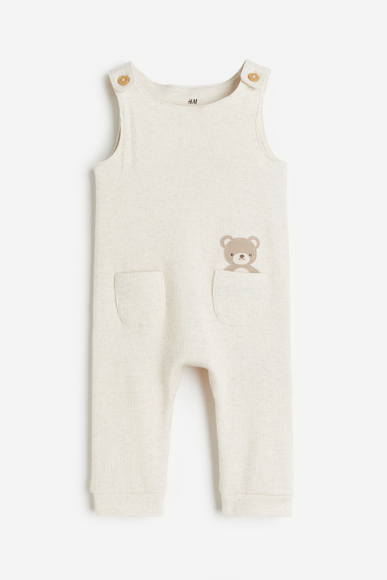 

Ribbed cotton dungarees