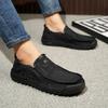 Large size casual hand-sewn, men's mesh breathable beef tendon walking shoes, foreign trade one-pedal lazy shoes