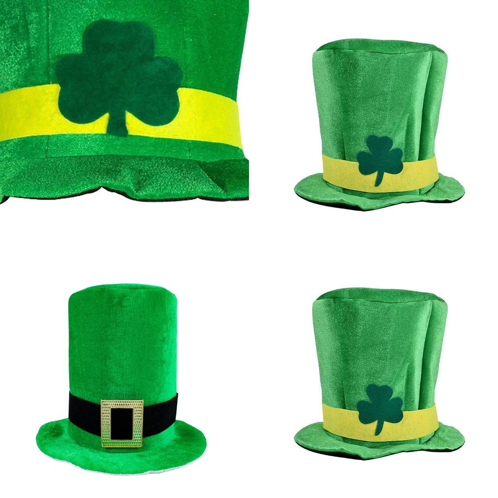 Adult Irish Leprechaun Shamrock Hat For St. Patrick's Day Fancy Dress Accessory