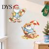 Christmas Party Supplies Hawaii Santa Claus Wall Sticker, Summer Beach Vacation Decoration Sticker Self-adhesive Decal, Removable Decor for