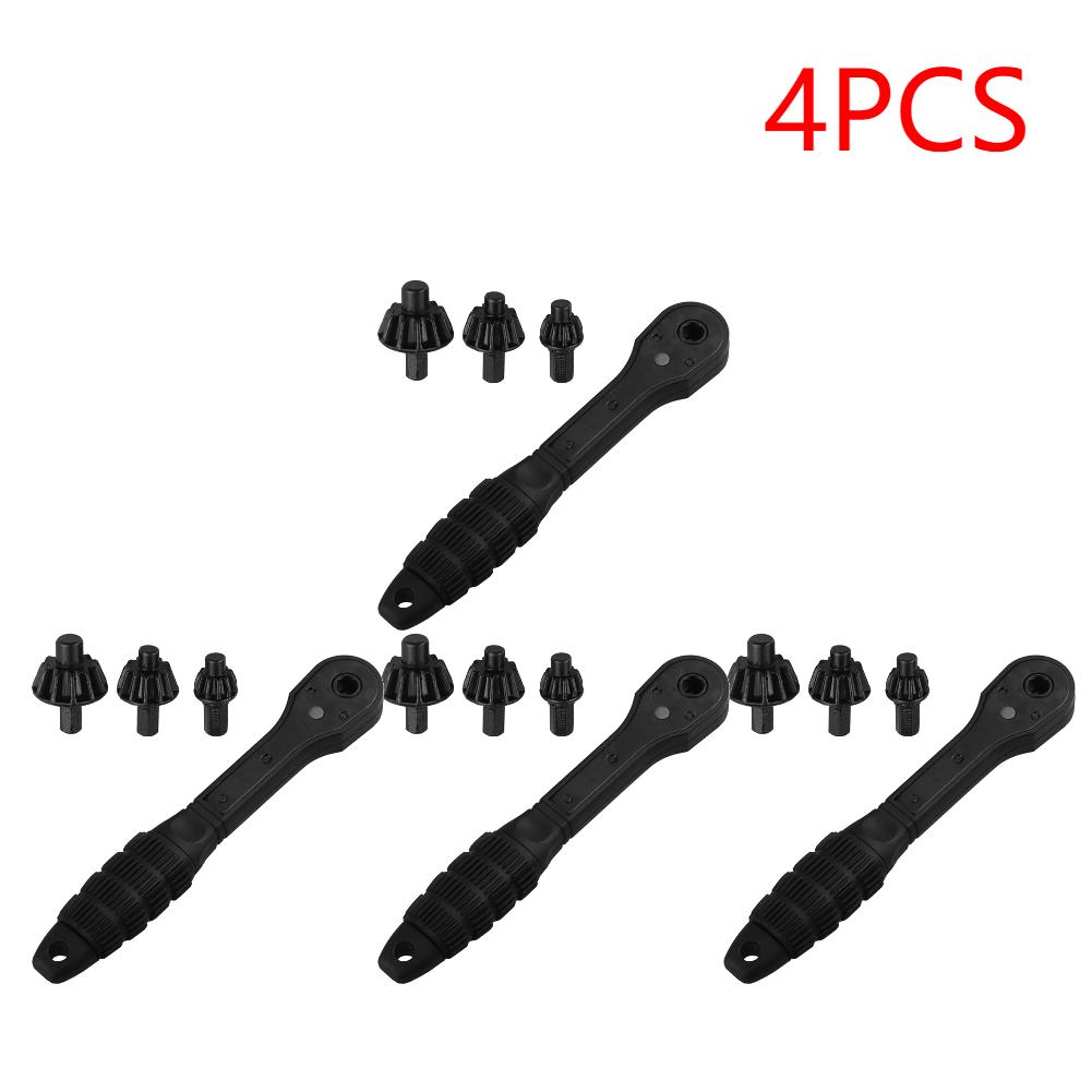 2-in-1 Drill Chuck Key Wrench Chuck Key Drill Press with 3 Heads Double Head Chuck Drill Key Wrench for Power Tools