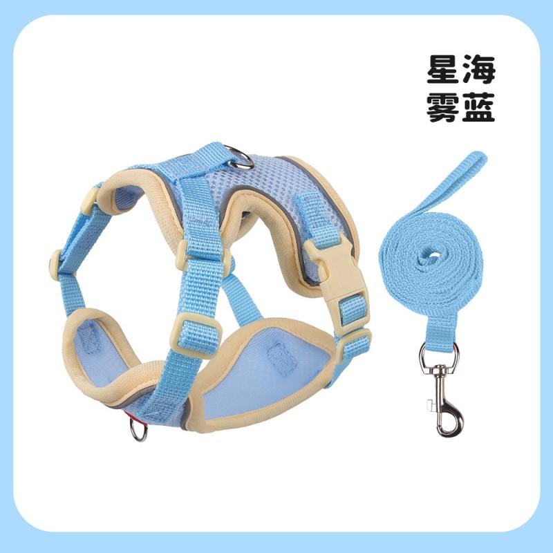 Adjustable Reflective Cat Harness Vest With Leash Small Dogs Kittens Breathable Escape-Proof Walking Gear